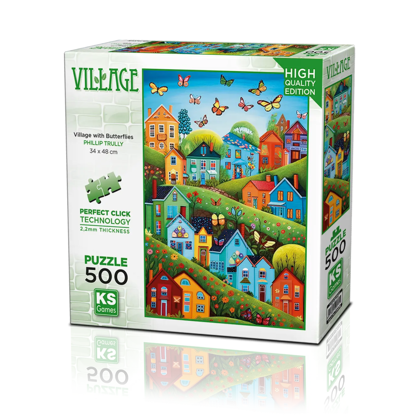 Village with Butterflies (500 Pieces)