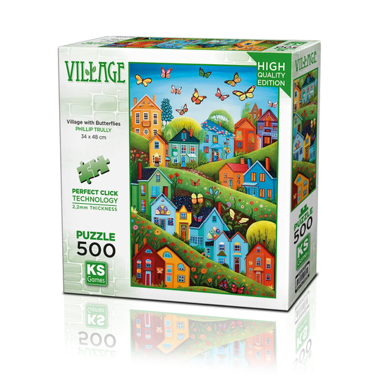 Village with Butterflies (500 Pieces)