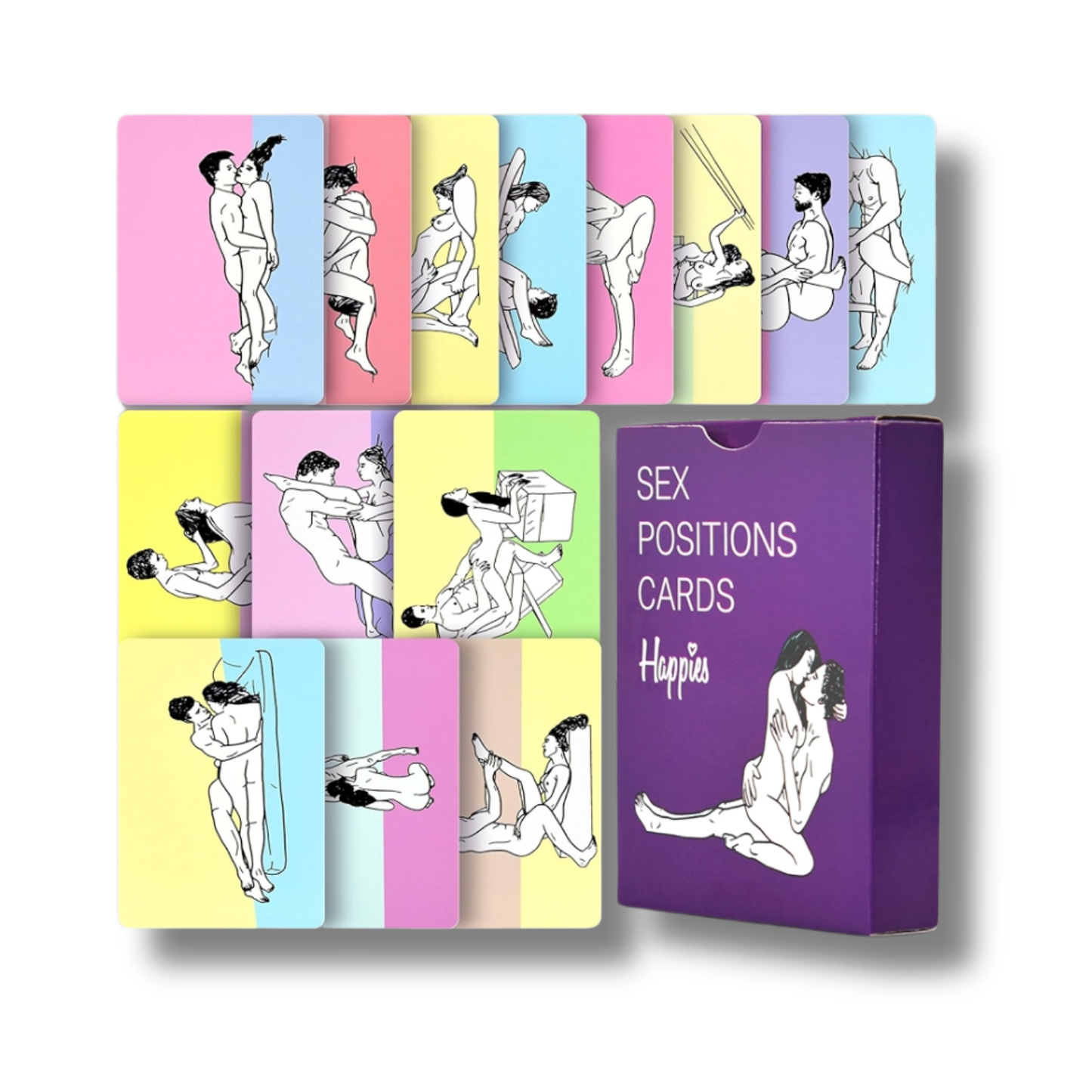 Happies Intimacy & S** Positions Cards