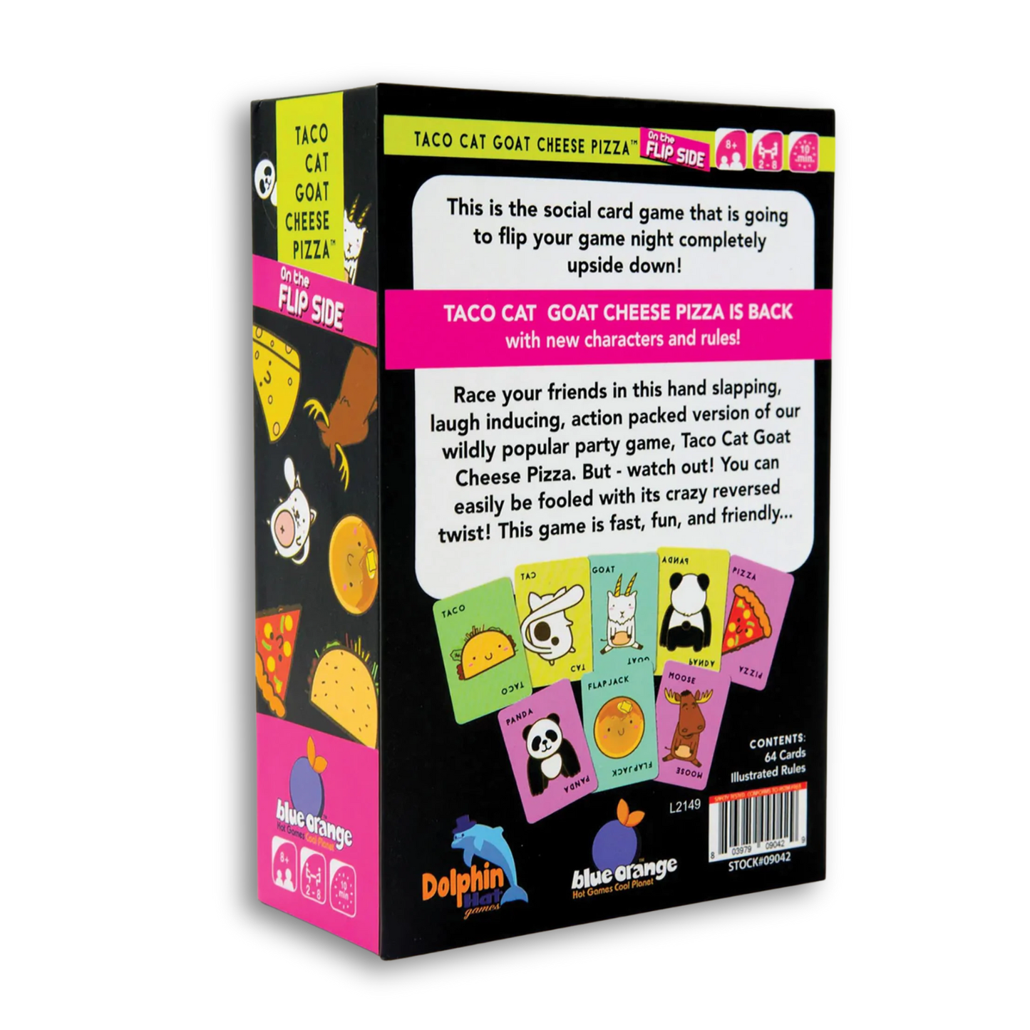 Taco Cat Goat Cheese Pizza: On The Flip Side - Slap game, speed & reflexes Card Game - 8+