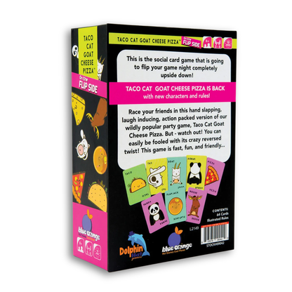 Taco Cat Goat Cheese Pizza: On The Flip Side - Slap game, speed & reflexes Card Game - 8+