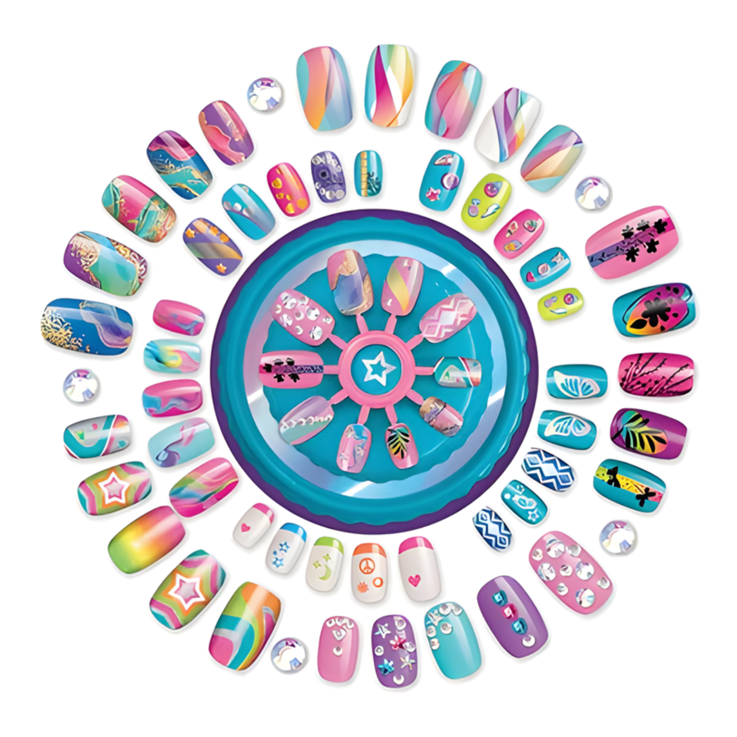 Cra-Z-Art – Shimmer ’n Sparkle Nail Expressions (Press-On Nail Art Kit)