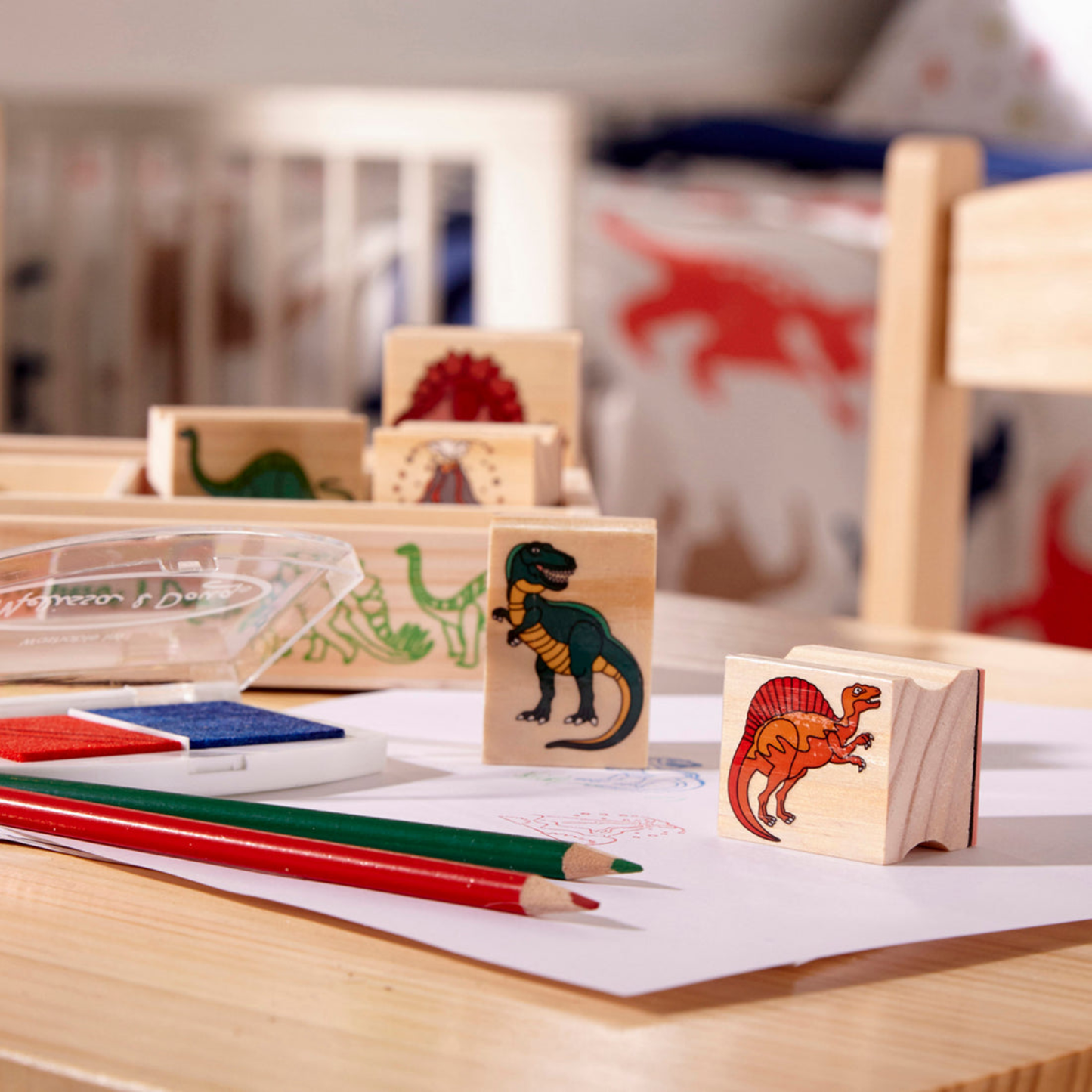 Wooden Stamp Set – Dinosaurs