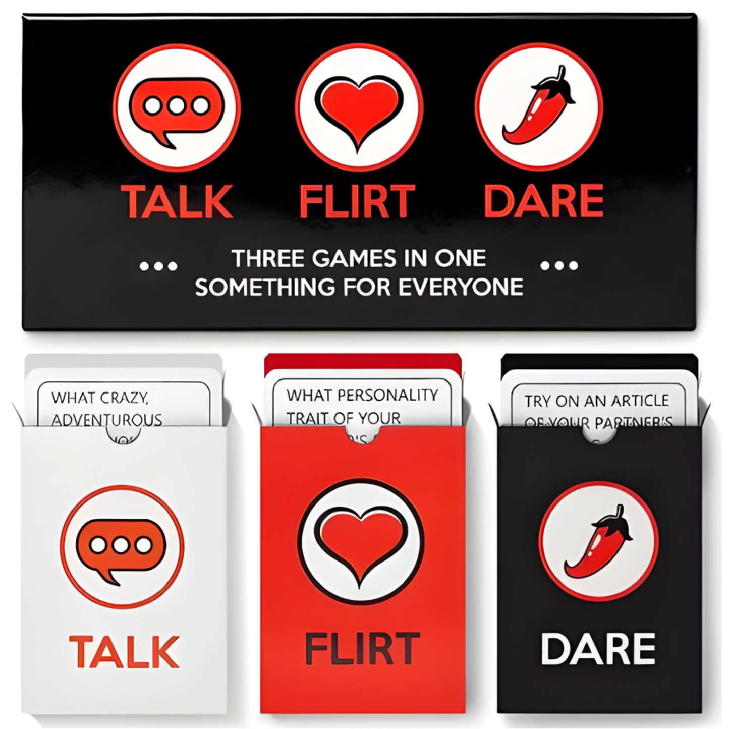 Talk · Flirt · Dare - Couples Card Games