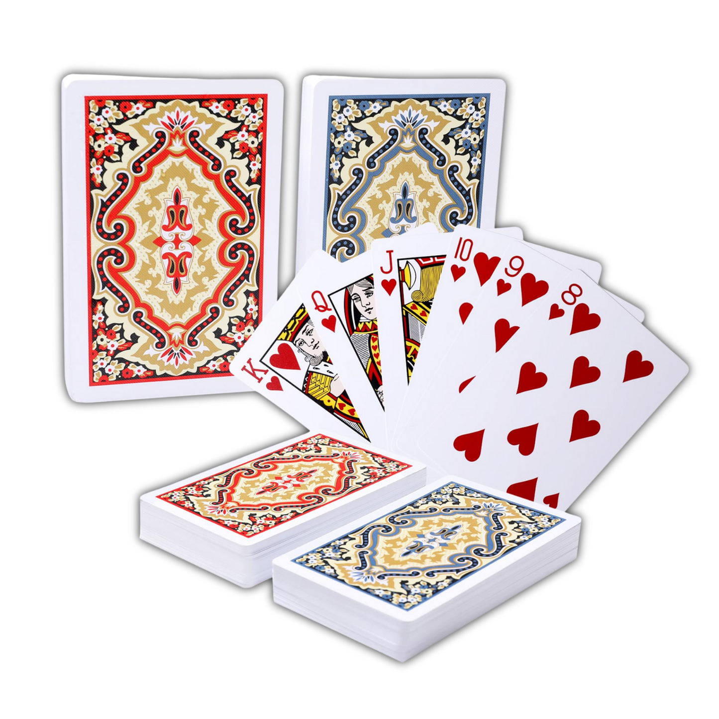 Double Deck Master - 100% Plastic Poker Playing Cards (2 Decks In Box)