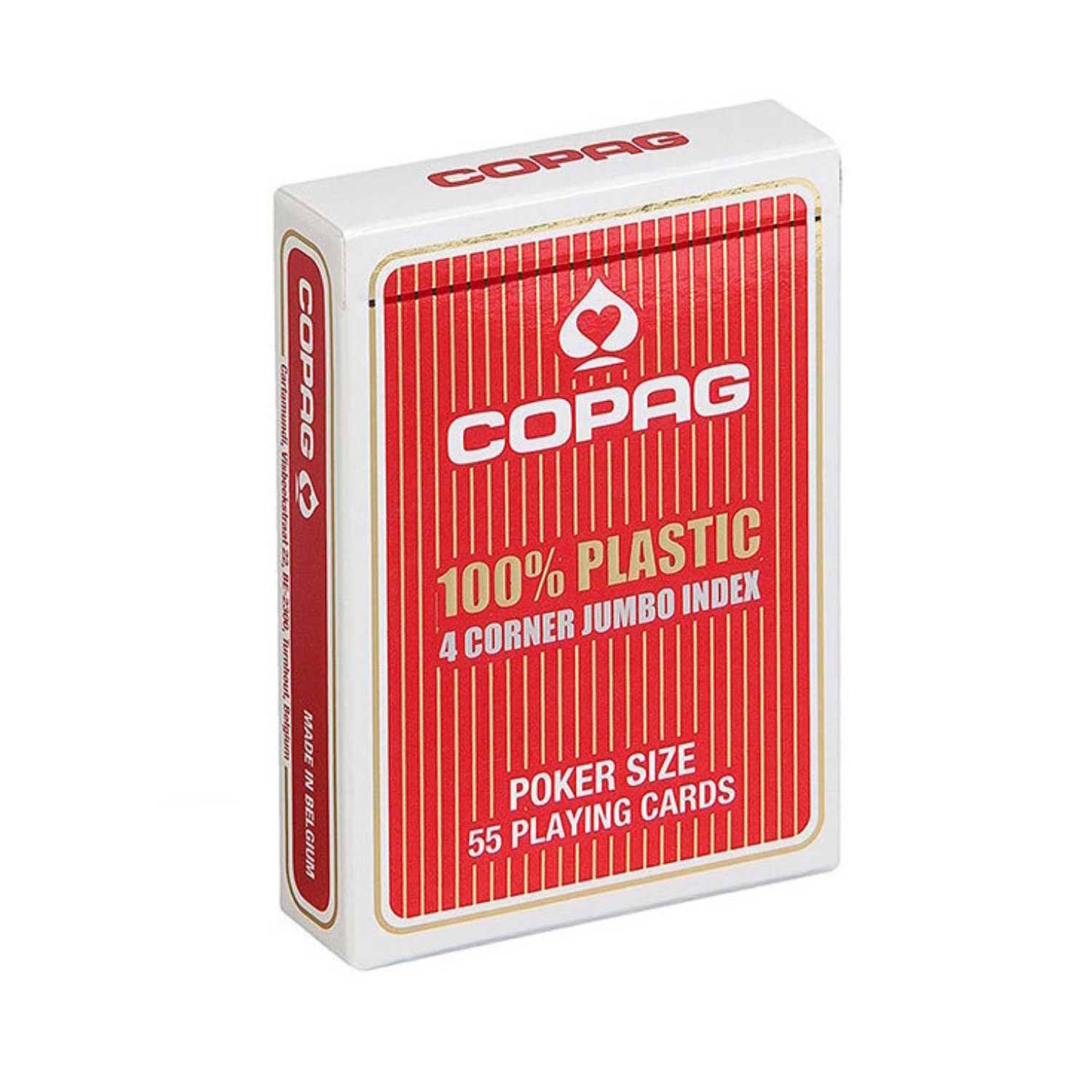 Jeu De Cartes Poker COPAG Jumbo Index 4 - 100% Plastique, Dos Bleu, Belgique