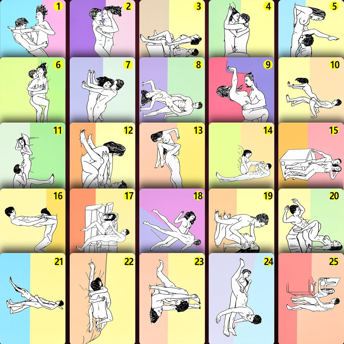 S** Positions Cards - Happies Intimacy - 18+ Only