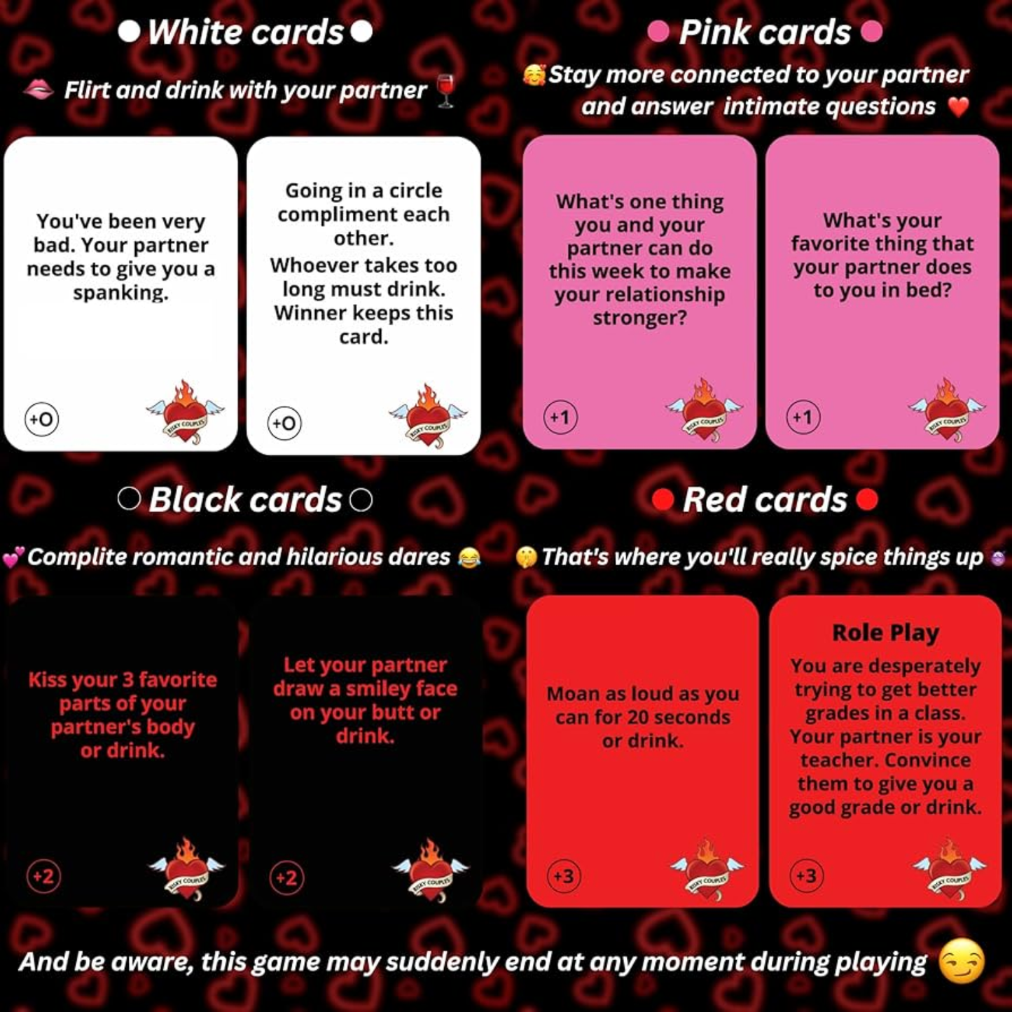Risky Couples - Multi Couple Card Game - 18+ Only