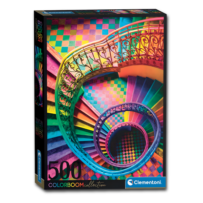Clementoni Puzzles - Rainbow Spiral Staircase – 500 Pieces