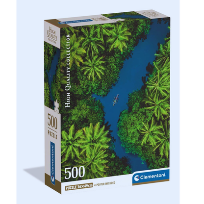 Clementoni Puzzles - Tropical River Aerial View – 500 Pieces
