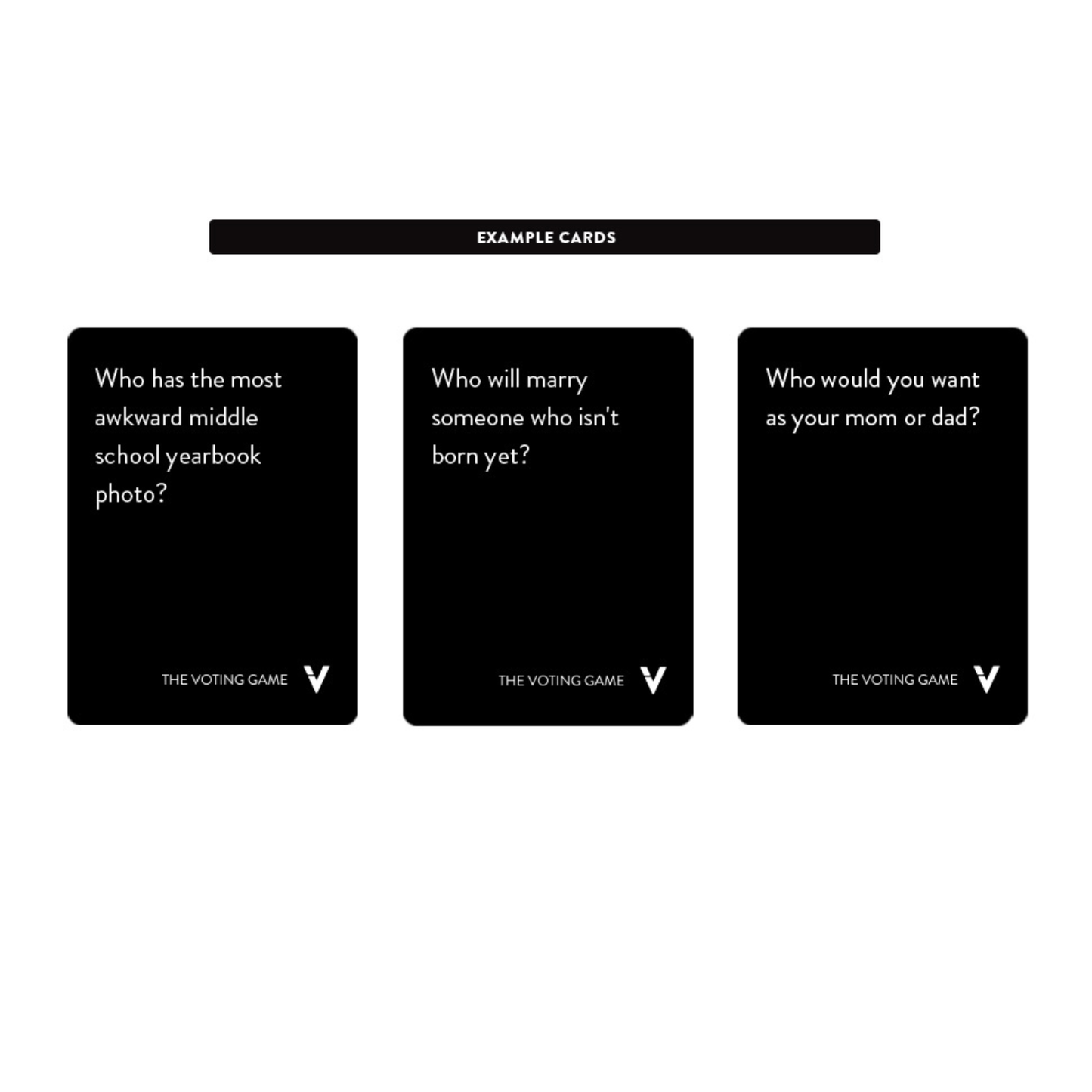 The Voting Game Expansion - Revealing Party Card Game