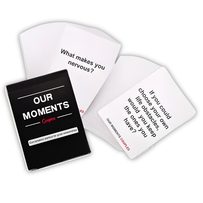 Our Moments Couples - Real Questions. Real Connection -  Couples Card Game - 16+