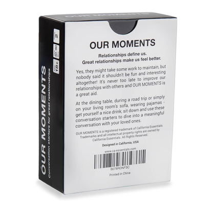 Our Moments Couples - Real Questions. Real Connection -  Couples Card Game - 16+