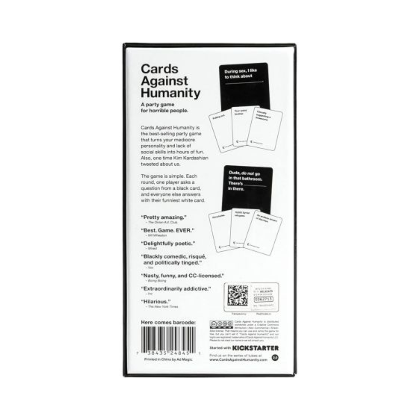 Cards Against Humanity - A Party Cart Game For Horrible People - 17+