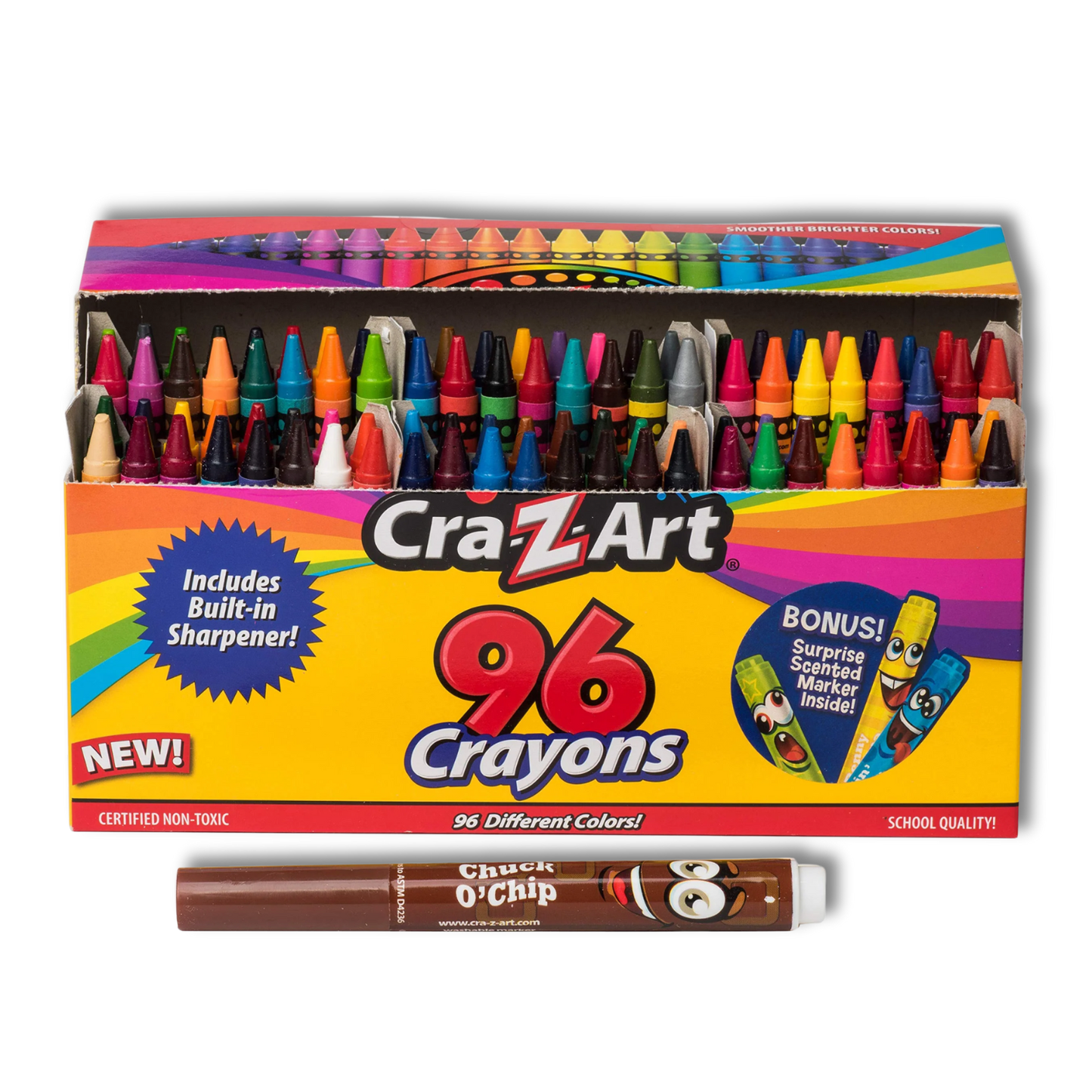 96 Crayons (Bonus Scented Marker!)
