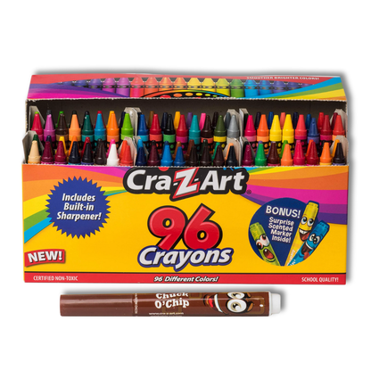 96 Crayons (Bonus Scented Marker!)