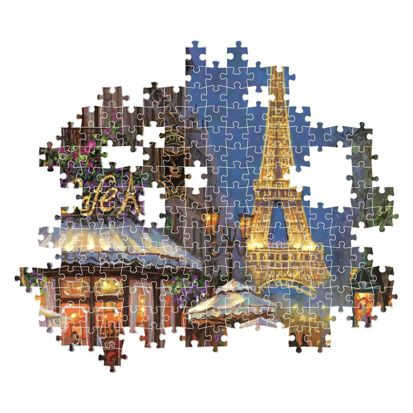 Clementoni Puzzles - Paris Café by Night – 500 Pieces