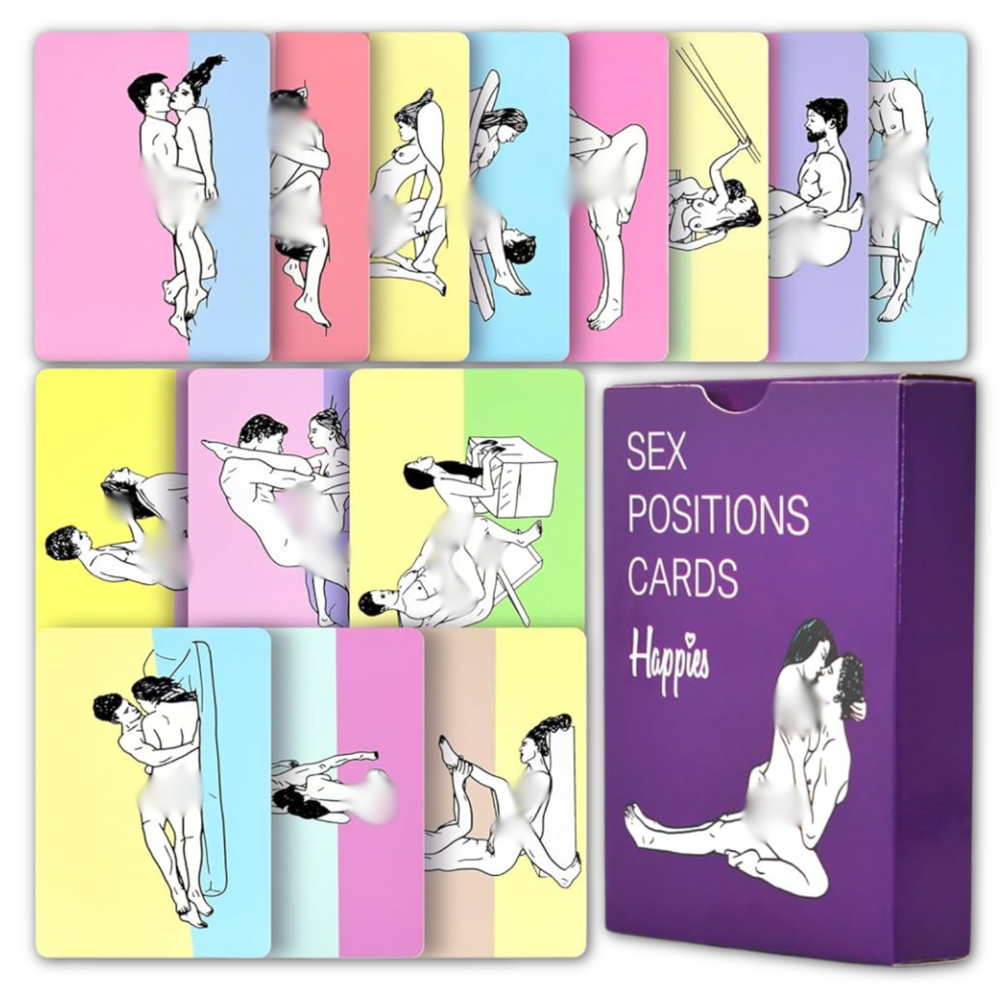 S** Positions Cards - Happies Intimacy - 18+ Only