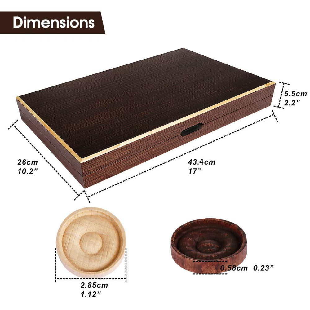 Wooden Backgammon Set Brown