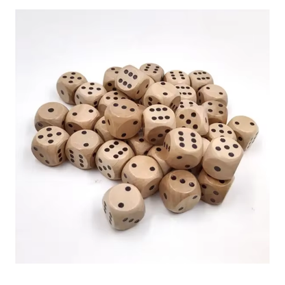 Wooden Dice Set (5 Pieces – 15mm)