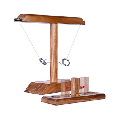 Wooden Ring Toss Hook Game