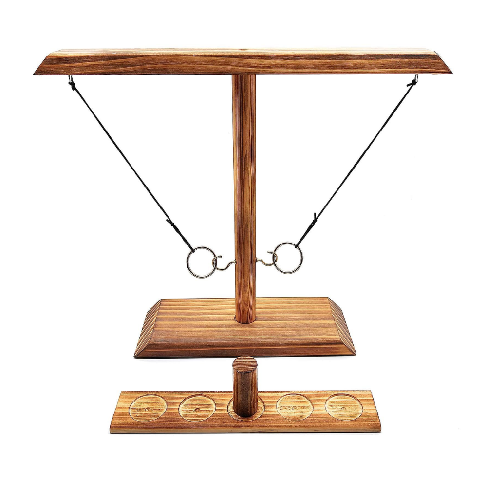 Wooden Ring Toss Hook Game