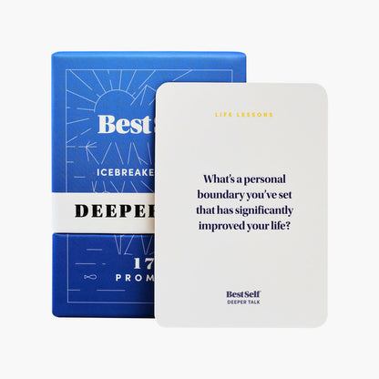Icebreaker – Deeper Talk (150 Prompts) - Card Game - Ages: 13+