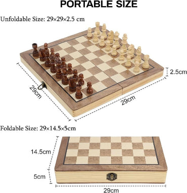 MAGNETIC WOODEN CHESS – size: 29x29cm