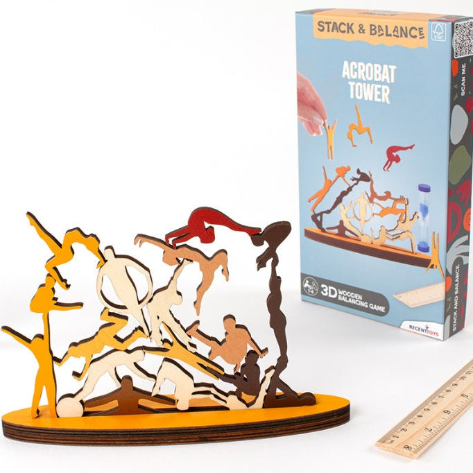 Acrobat Tower - 3D Wooden Balancing Game
